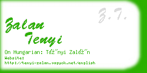 zalan tenyi business card